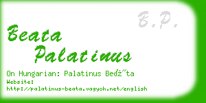 beata palatinus business card